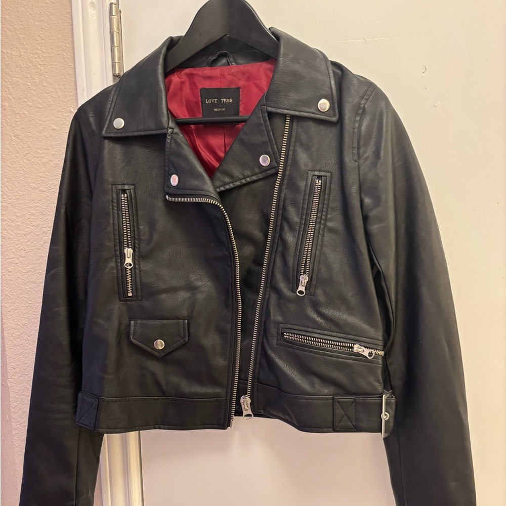 Love Tree Leather Jacket